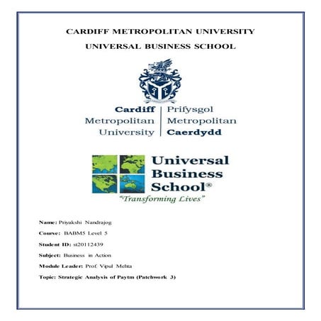 Business Analysis of Paytm