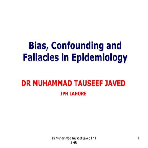 Bias, confounding and fallacies in epidemiology