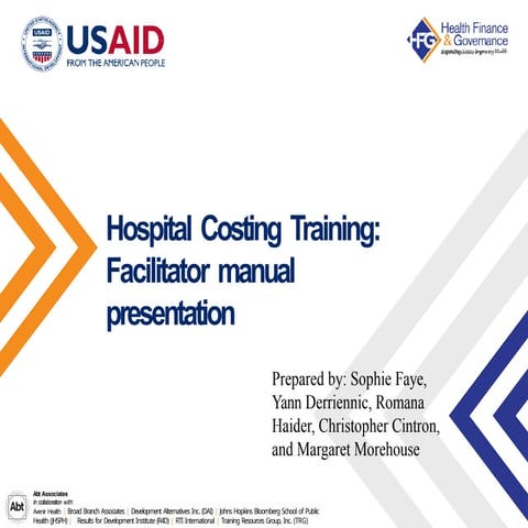 Hospital Cost training faciliatory and audience