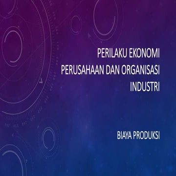 Biaya produksi