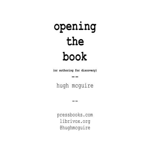 Opening the Book