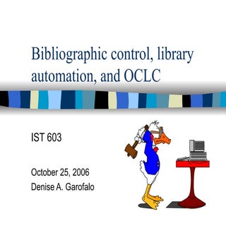 Bibliographic Control and Oclc