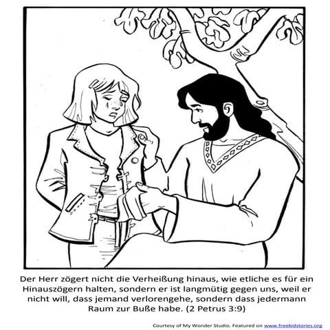 Jesus heilt einen blinden Jesus heals a blind man