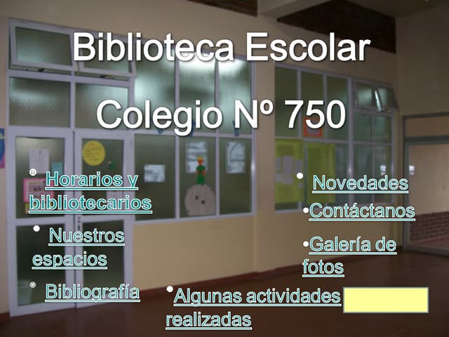 Biblioteca Escolar Colegio 750