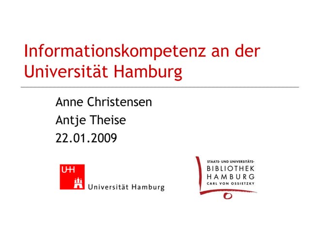 Informationskompetenz an der Univer...