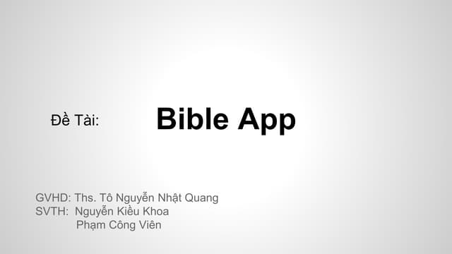 Bible app on android