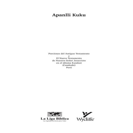 Bible in candoshi shapra, candoshi, candoxi, kandoshi, murato, candoshi-shapr...