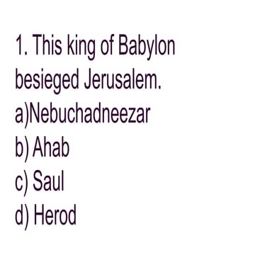 Bible Quiz Daniel 1 and 2 and John 17  to 21.pptx