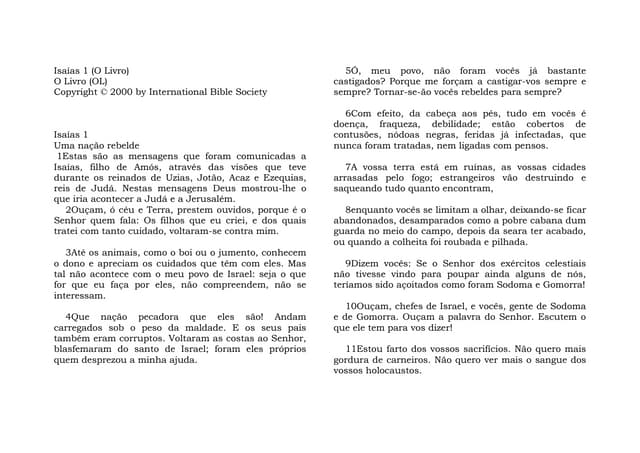 BIBLIA GATEWAY - ANTIGO TESTAMENTO COMENTADO - ISAIAS.doc