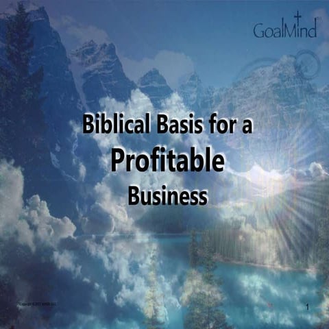 Biblical Basis For A Profitable Business