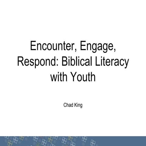 Biblical Literacy with Youth