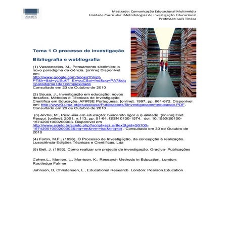 Bibliografia e recursos