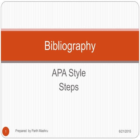 Bibliography apa style