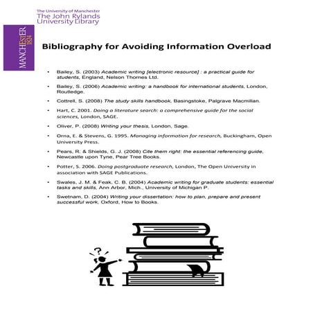Bibliographyhandout for tips on avoiding information overload
