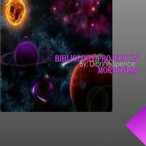 Bibliology project - Mormonisim vs. Christianity