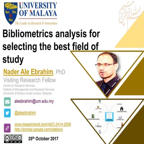 Bibliometrics analysis for selecting the best field of study