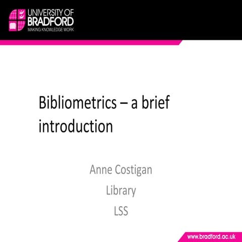 Bibliometrics jul 2014