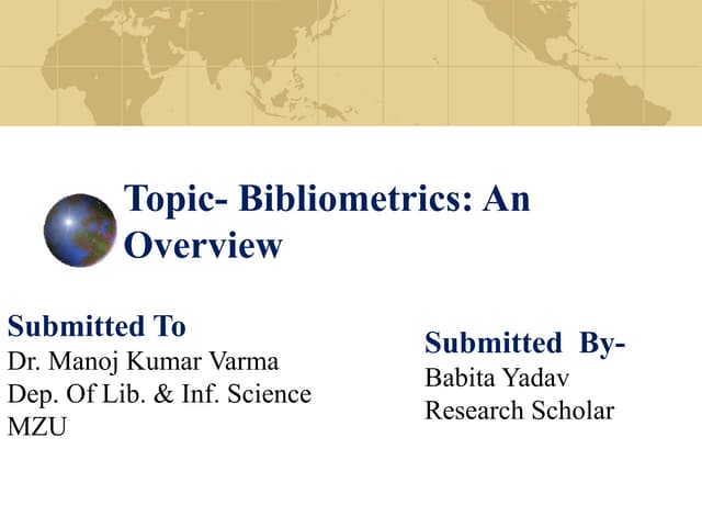 Bibliometrics law