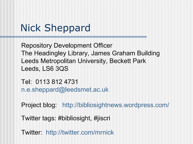 Bibliosight Project - JournalTOCs W...