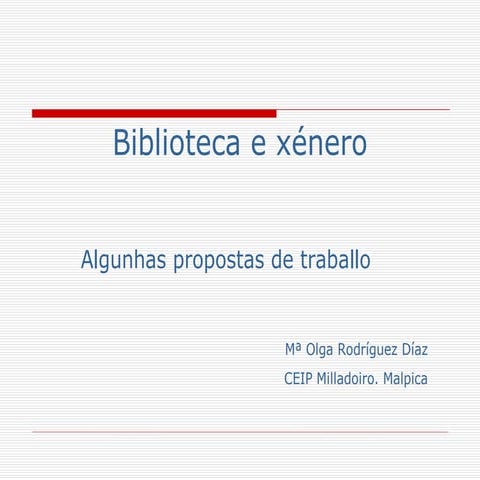 Biblioteca e xénero
