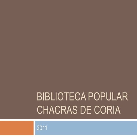 Biblioteca popular chacras de coria