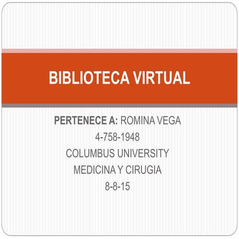 Biblioteca virtual | PPTX