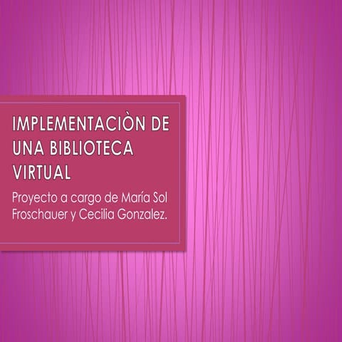 Biblioteca virtual | PPTX