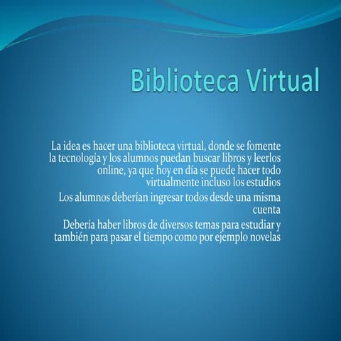Biblioteca virtual pp | PPTX