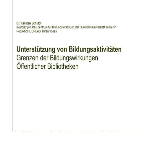 Unterstützung von Bildungsaktivitäten