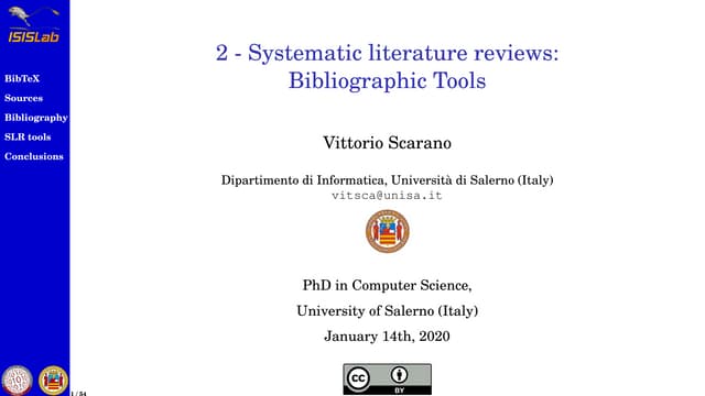 2 - Systematic Literature Reviews: tools