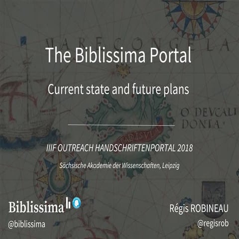 The Biblissima Portal: Current state and future plans