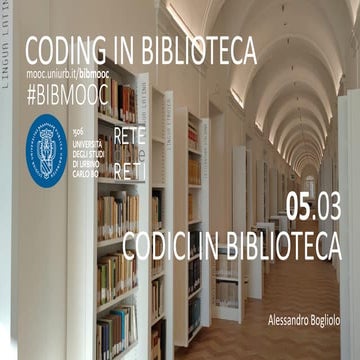 BIBMOOC 05.03 - Codici in biblioteca