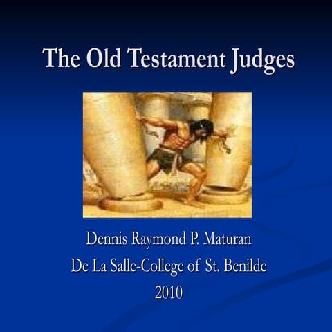 B I B S T U D  Lesson 14  Old  Testament  Judges