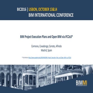 BIM Project Execution Plans and Open BIM via IFC2x3