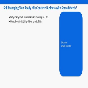 Transforming Ready Mix Concrete Business Management with ERP Solutions ...