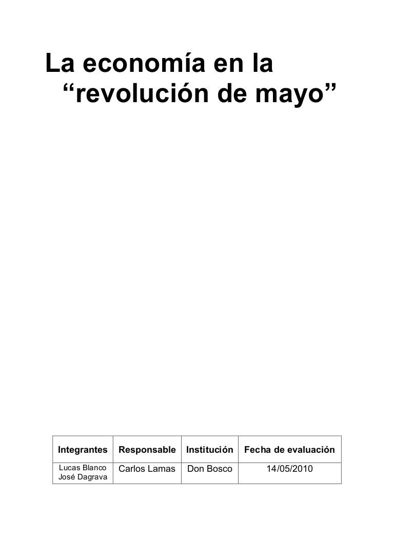 La Economia En La Revolucion De Mayo