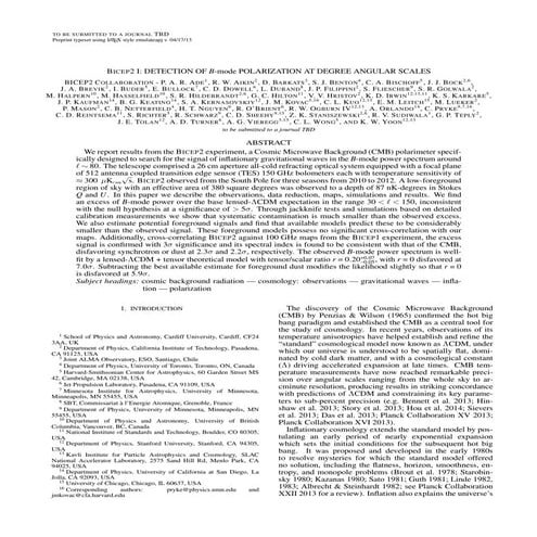 Bicep2 detection of_b_mode_polarization_at_degree_angular_scales