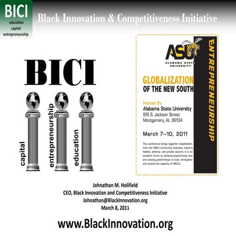 Bici   hbcu entrepreneurship conf. presentation-3.07.11