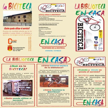 Biciteca tríptico