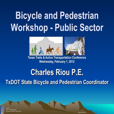 Bicycle and Pedestrian Workshop - Public Sector- Charles