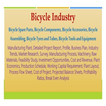 Bicycle Industry: Bicycle Spare Parts, Bicycle Components, Bicycle Accessorie...