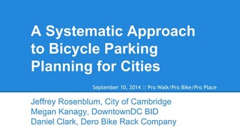 A Systematic Approach to Bicycle Parking Planning for Cities