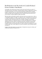 Bid Preferences and Set Asides for ...