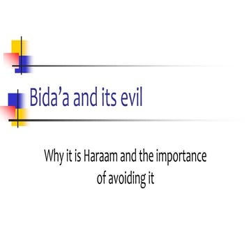Bida'a - What is it by Mirza Yawar Baig