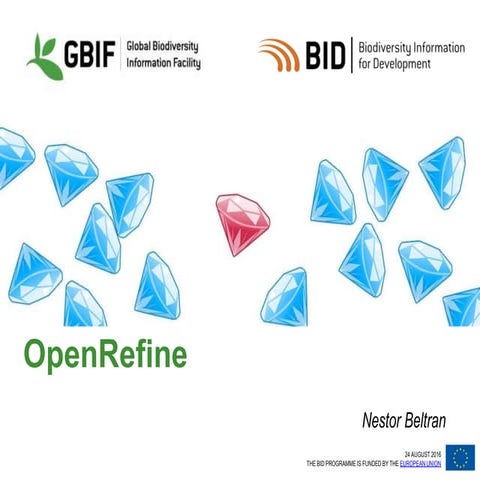 BID CE workshop 1   session 10 - presentation - Open Refine