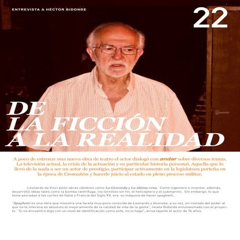 Nota a Héctor Bidonde