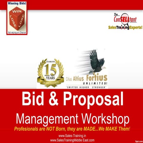 Bid & Proposal Management Training@ Dubai, Doha, S. Africa, Jakarta & Singapore