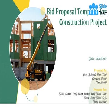 Bid Proposal Template For Construction Project PowerPoint Presentation Slides