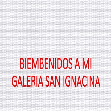 BIEMBENIDOS A MI GALERIA SAN IGNACINA DEYNER - CESSIA.pptx