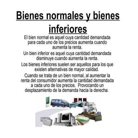 Bienes normales y bienes inferiores